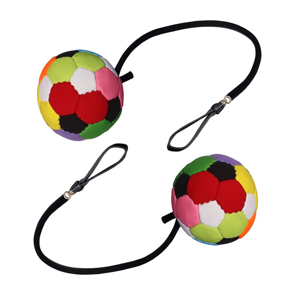 Pair of Multi Color 90mm Contact Poi with Carry Bag
