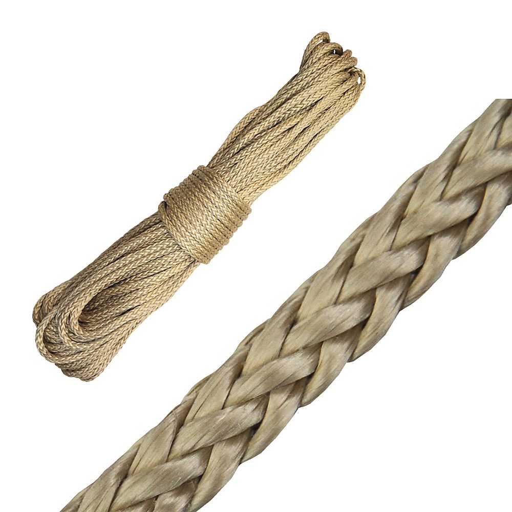 Length of 1/4 inch 6.4mm 12 Strand Braided Technora® Rope