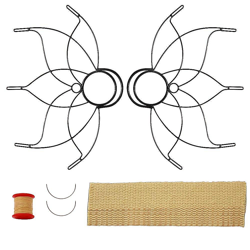 Pair of Medium Lotus Fire Fans 50mm Wick Kit - Make Your Own
