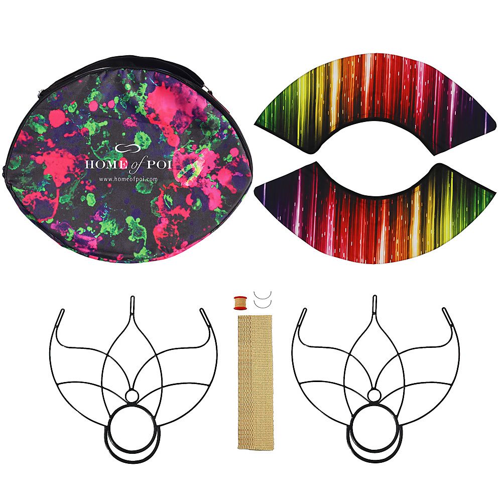 Pair of Small Lotus Fire Fans 50mm Wick Kit - Make Your Own