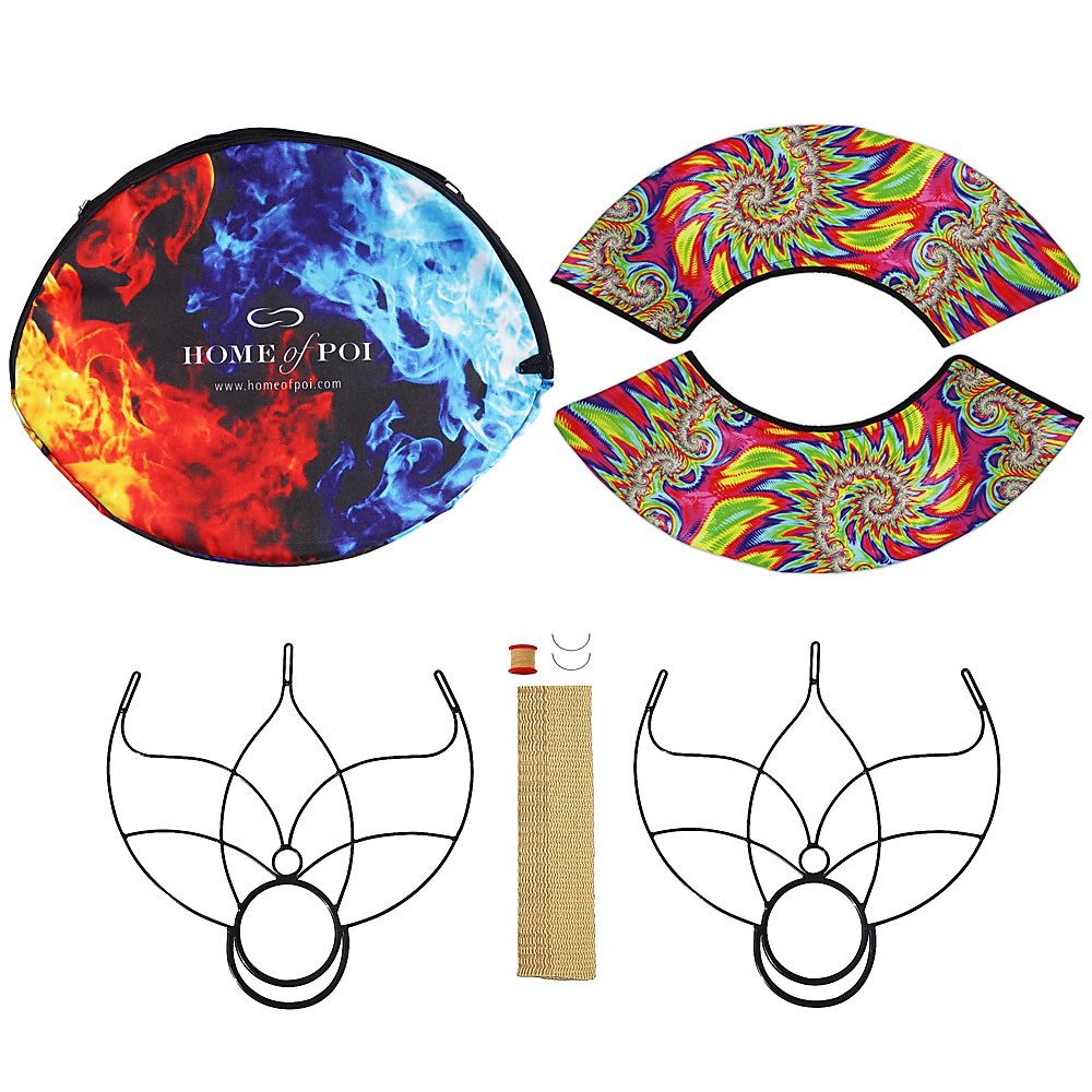 Pair of Small Lotus Fire Fans 50mm Wick Kit - Make Your Own