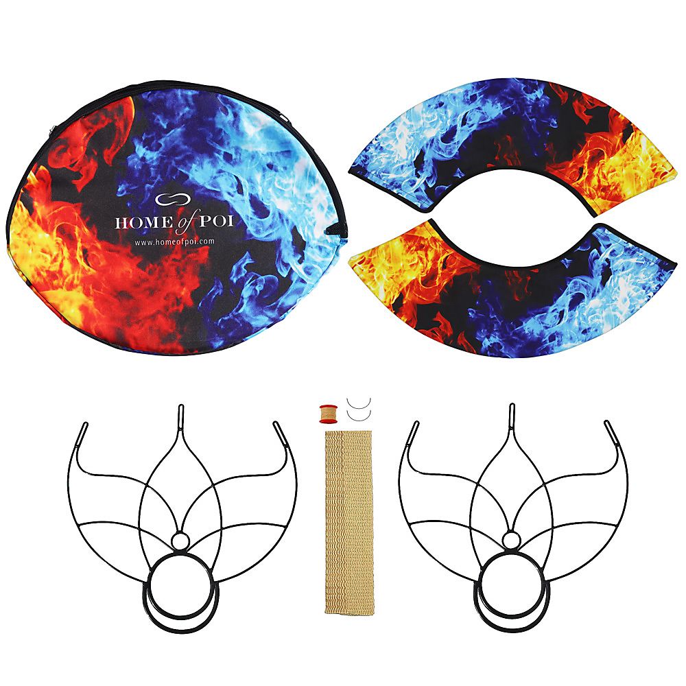 Pair of Small Lotus Fire Fans 50mm Wick Kit - Make Your Own