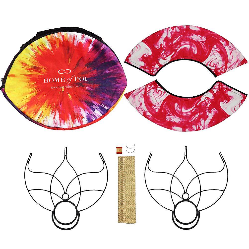 Pair of Small Lotus Fire Fans 50mm Wick Kit - Make Your Own