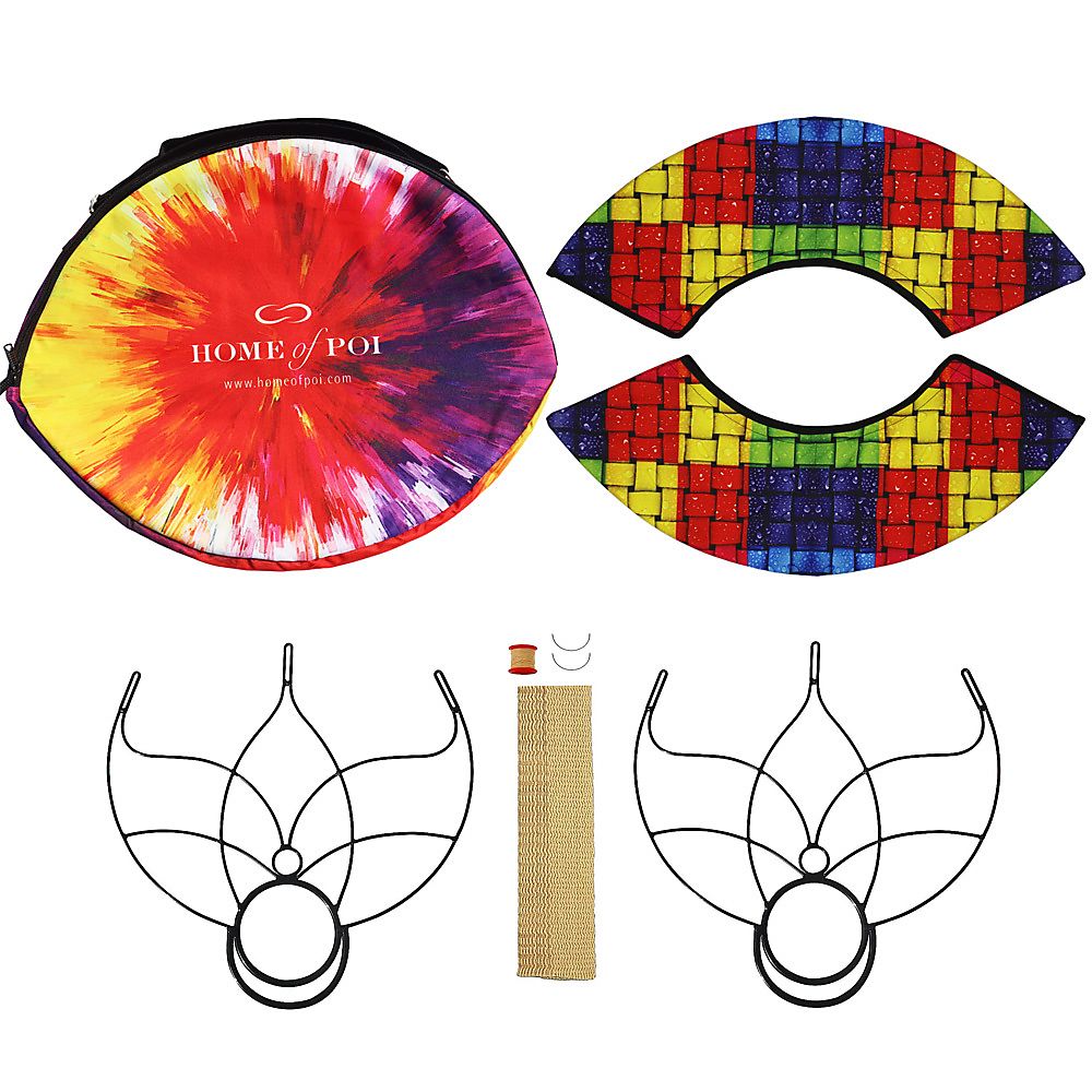 Pair of Small Lotus Fire Fans 50mm Wick Kit - Make Your Own