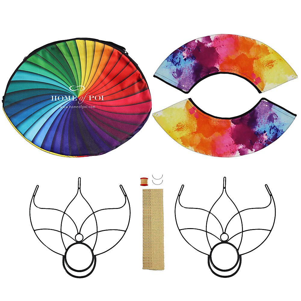 Pair of Small Lotus Fire Fans 50mm Wick Kit - Make Your Own