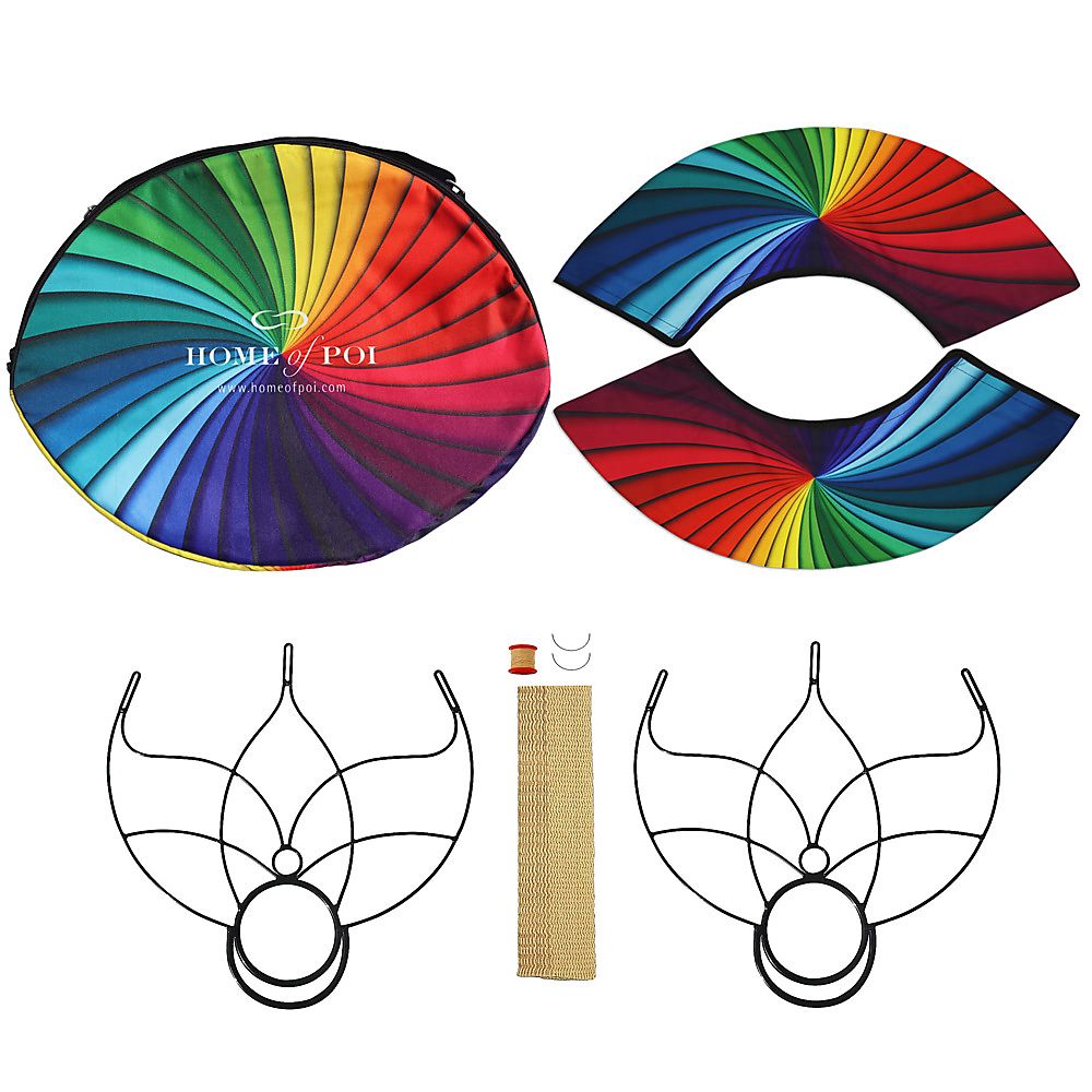 Pair of Small Lotus Fire Fans 50mm Wick Kit - Make Your Own