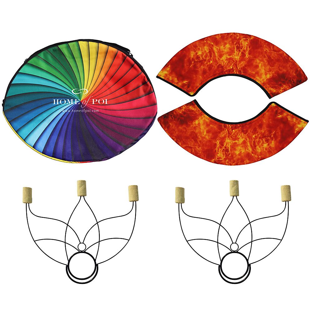 Paire de petits ventilateurs Lotus Fire avec sac de transport