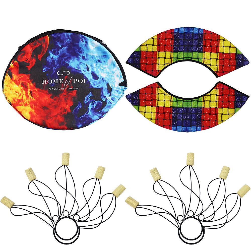 Pair of Whirly Fire Fans with Carry Bag