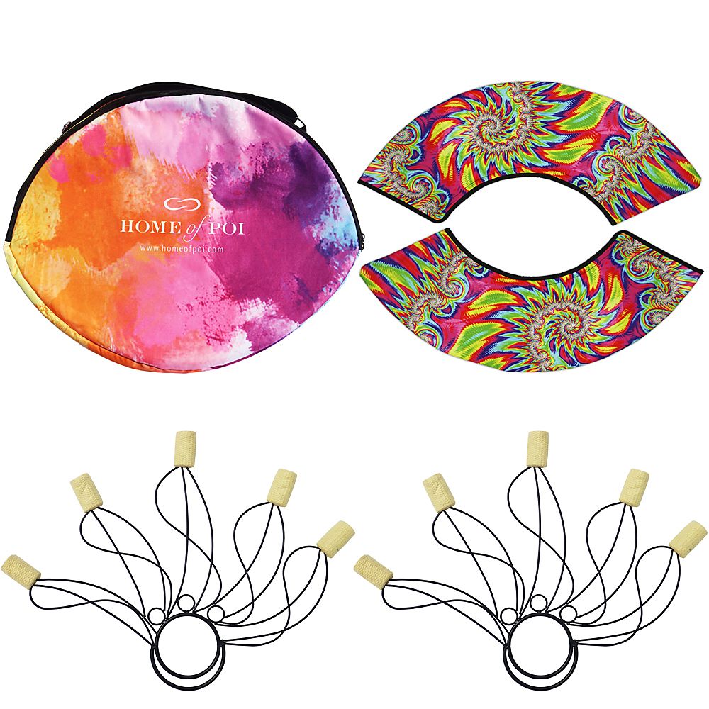 Pair of Whirly Fire Fans with Carry Bag