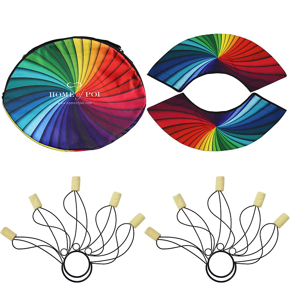 Pair of Whirly Fire Fans with Carry Bag