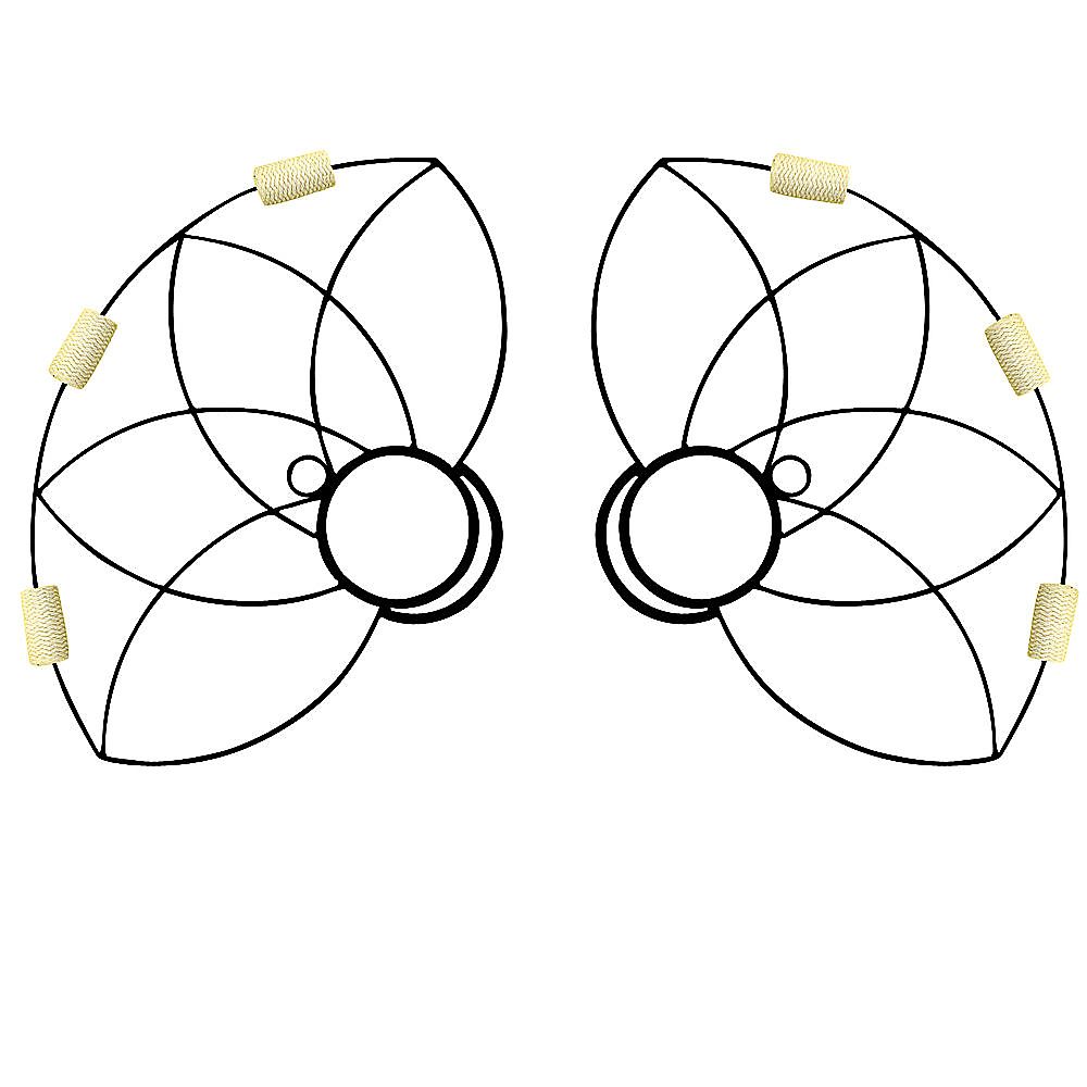Pair of Lotus Petal Fire Fans with Carry Bag