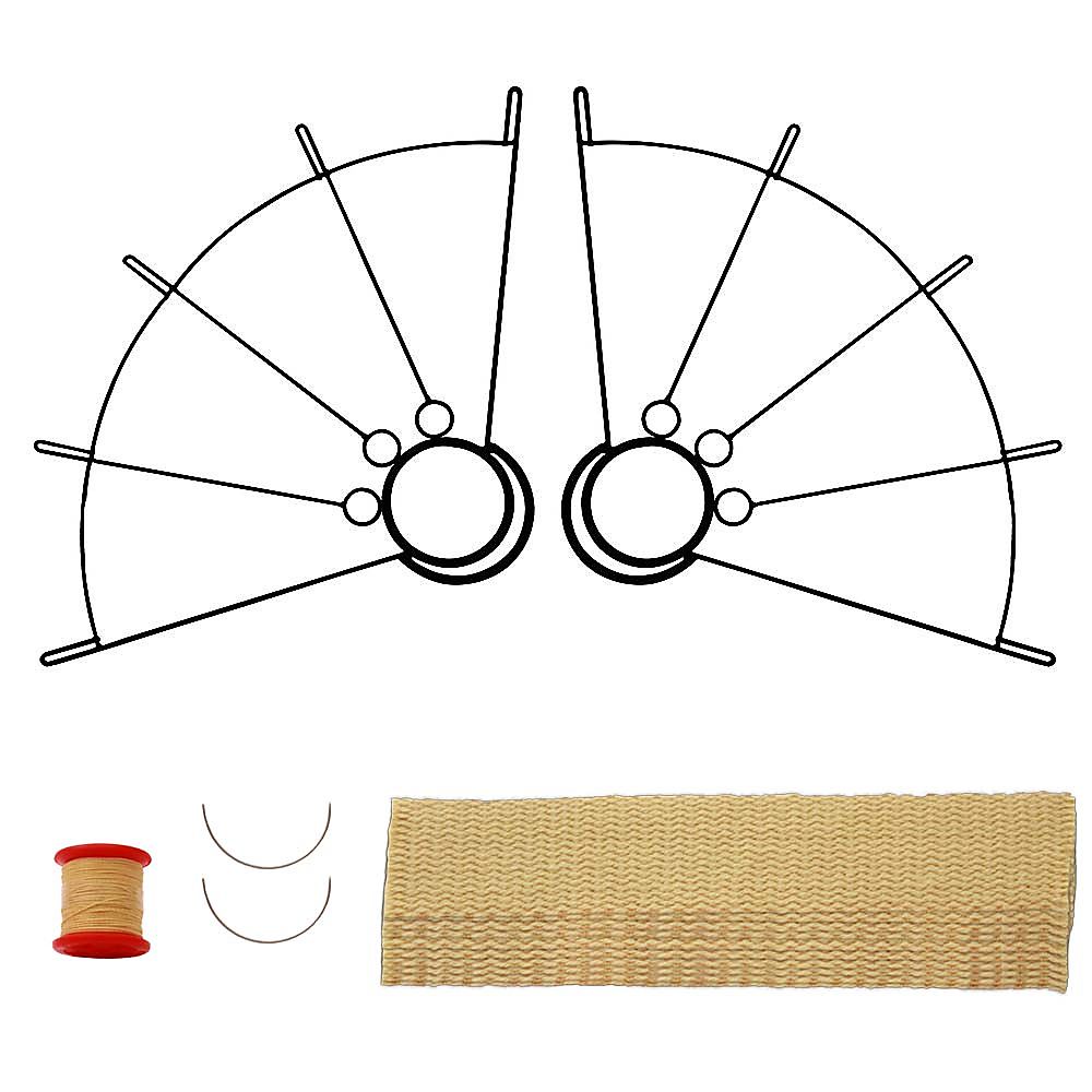 Pair of Large Ring Fire Fans with 2 inch wick Kit - Make Your Own