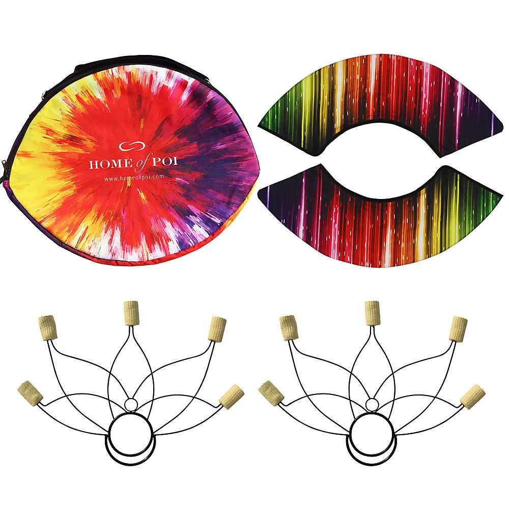 Pair of Medium Lotus Fire Fans with Carry Bag