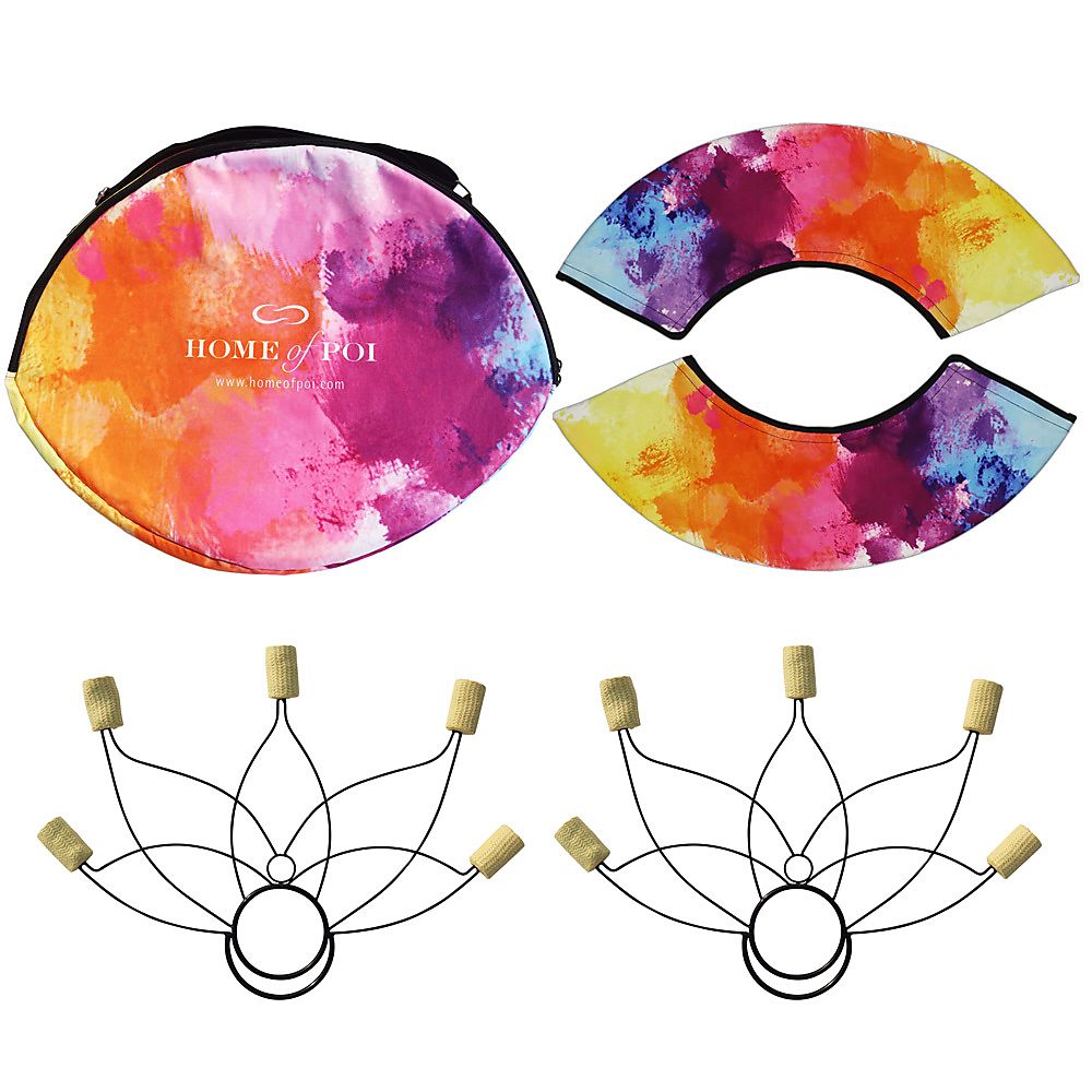 Pair of Medium Lotus Fire Fans with Carry Bag