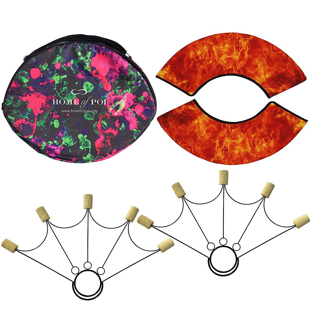 Pair of Spider Fire Fans with Carry Bag