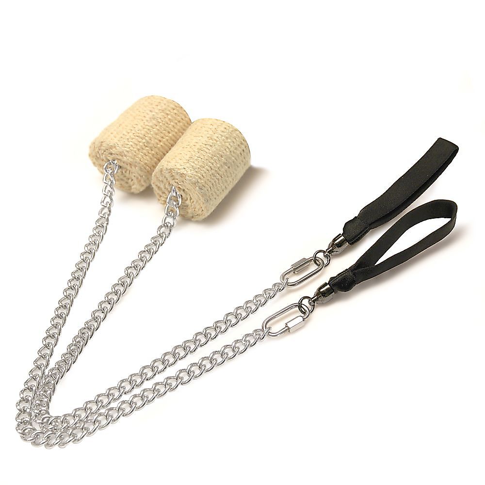 Pair of Pro Strap Chain - 2 Inch / 50mm - Weka Fire Poi with Carry Bag