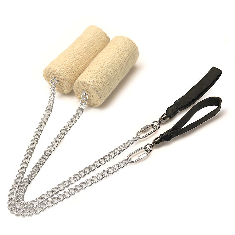 Pair of Pro Strap Chain - 4 Inch / 100mm - Weka Fire Poi with Carry Bag