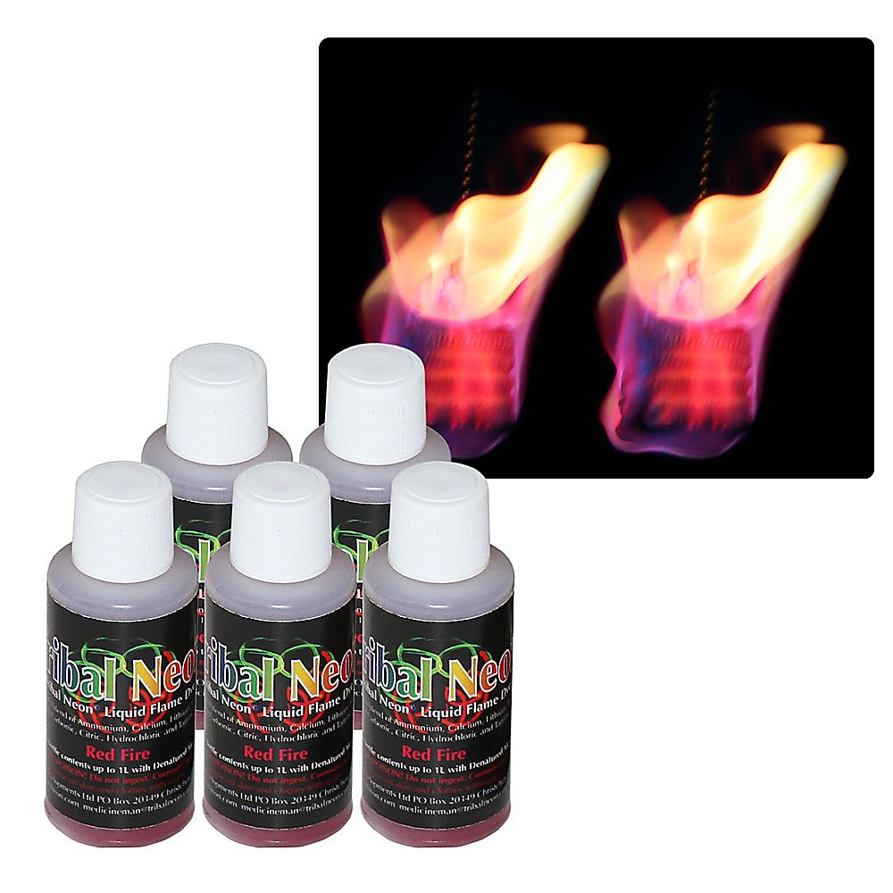 5 x Red Colored Flame Additive