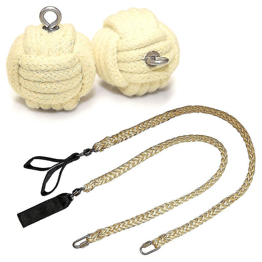 Pair of Pro Technora Medium Monkey Fist Fire Poi