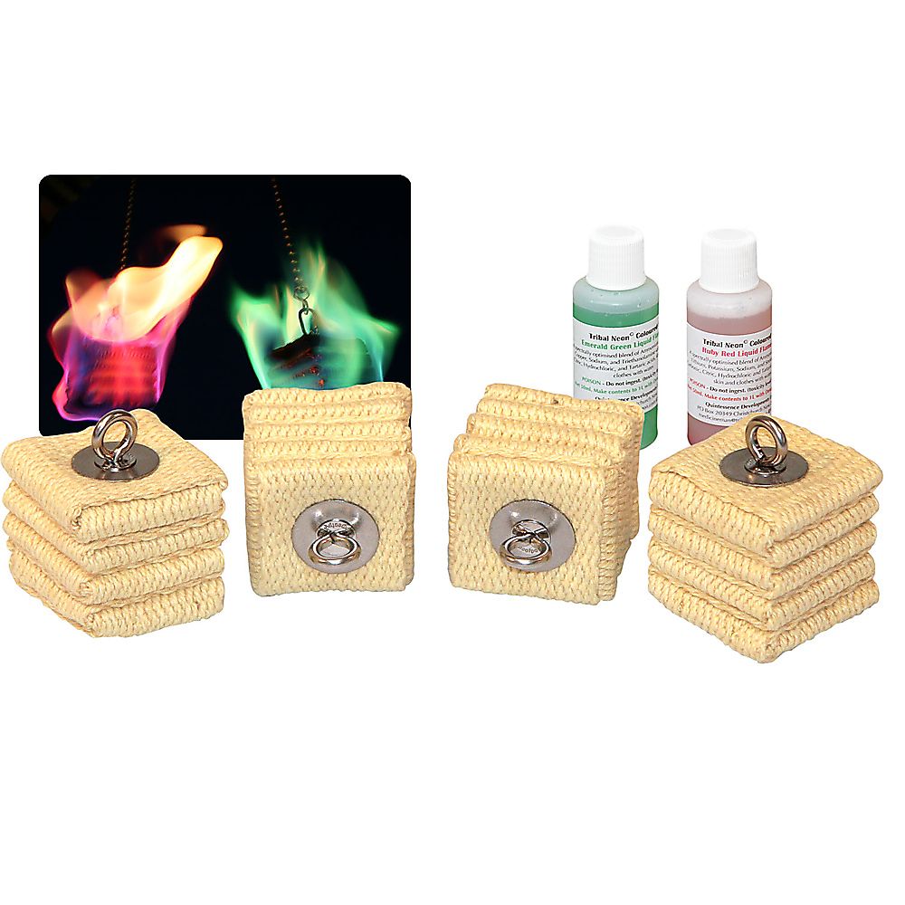 Coloured Flame Starter Pack - Medium Cathedral Heads and Fire Dye