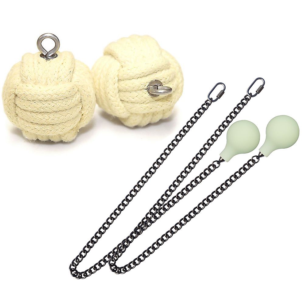 Pair of Pro Medium Monkey Fist Fire Poi