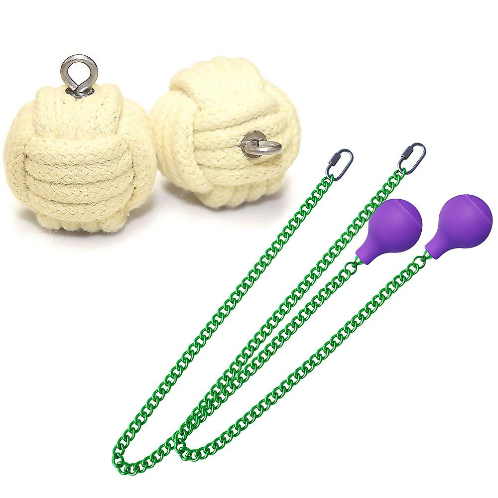 Pair of Pro Medium Monkey Fist Fire Poi