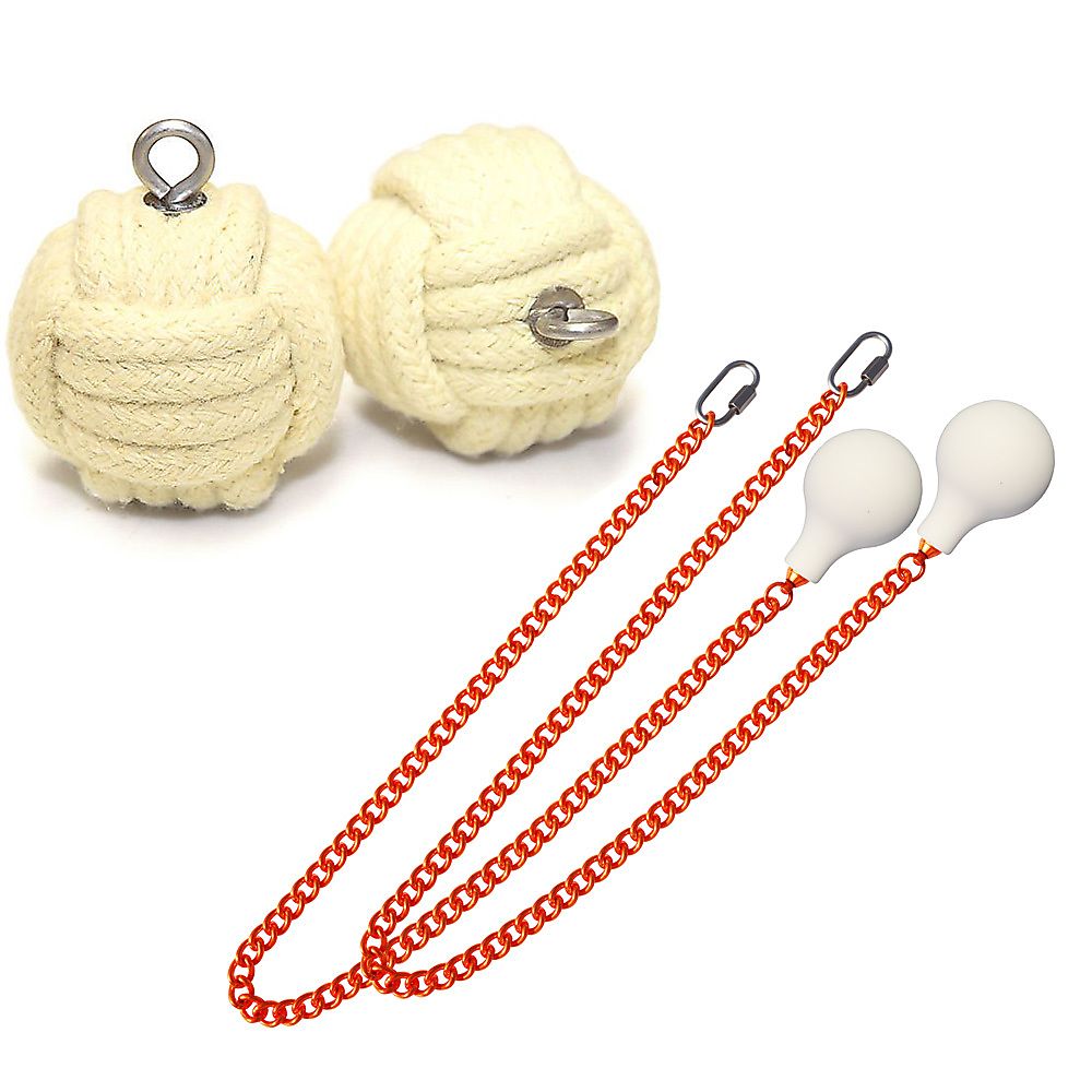 Pair of Pro Medium Monkey Fist Fire Poi