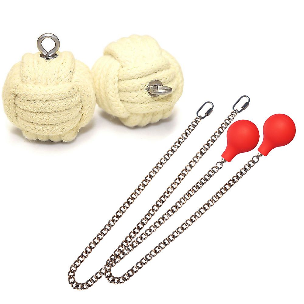 Pair of Pro Medium Monkey Fist Fire Poi