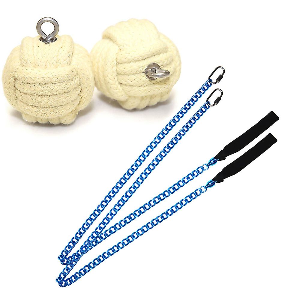 Pair of Pro Medium Monkey Fist Fire Poi