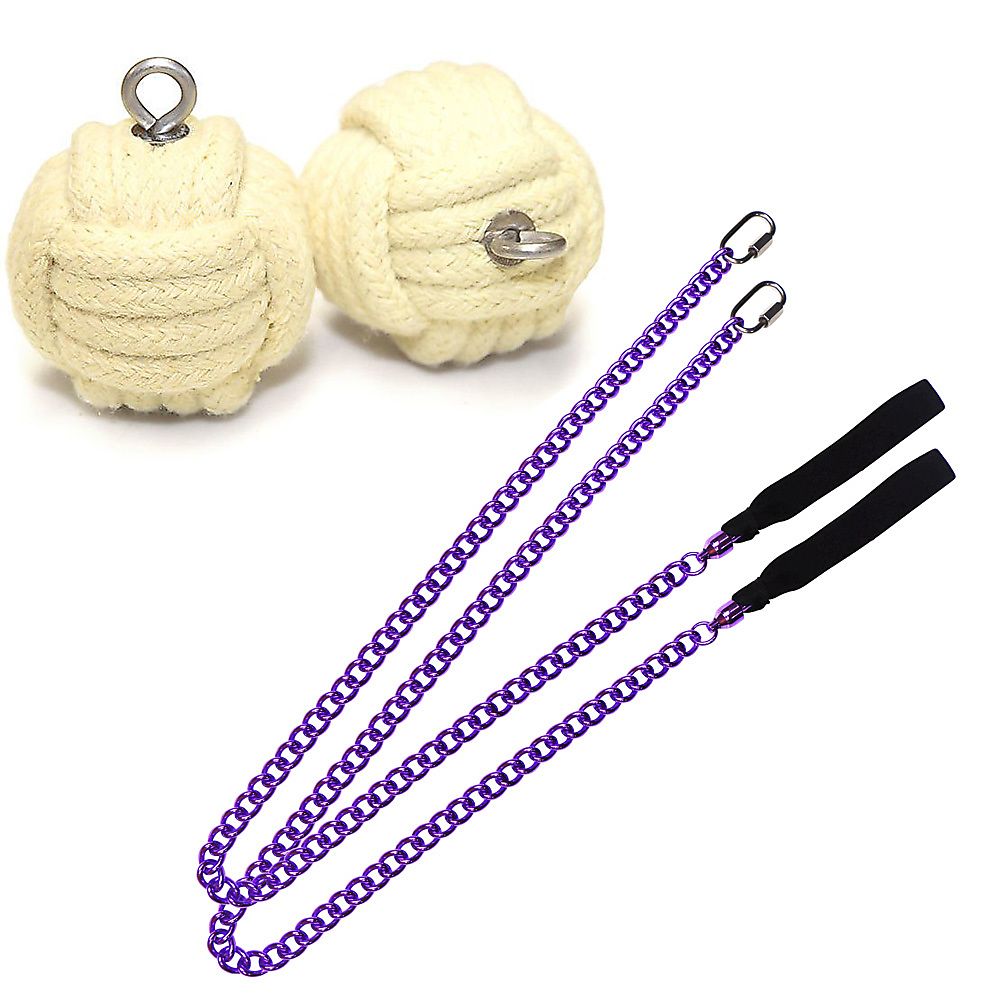 Pair of Pro Medium Monkey Fist Fire Poi