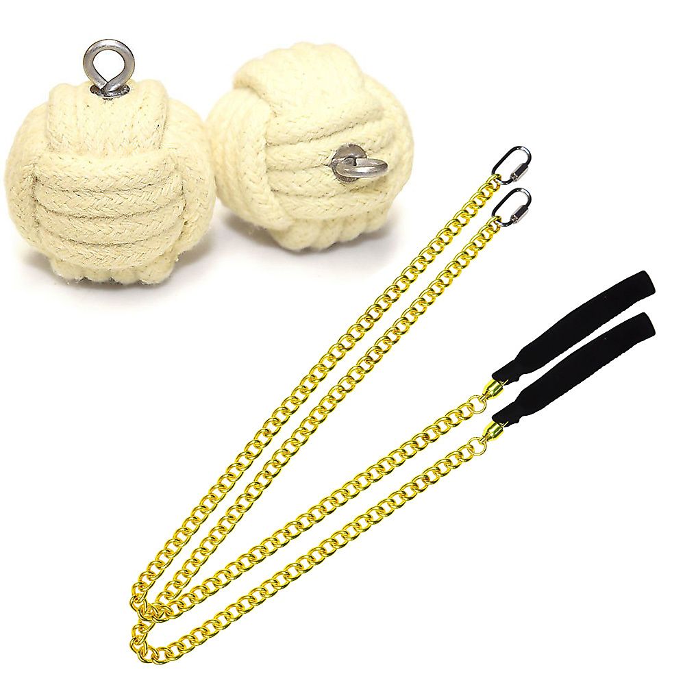 Pair of Pro Medium Monkey Fist Fire Poi