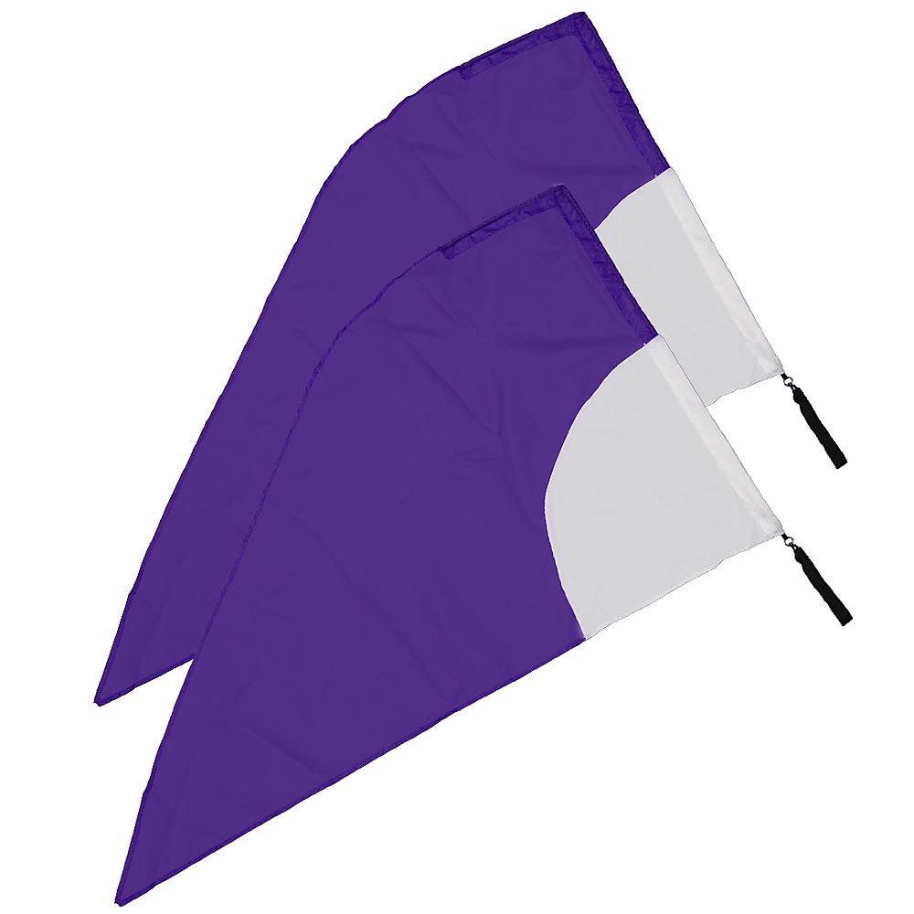 Pair of Dual Color Flag Poi with Carry Bag