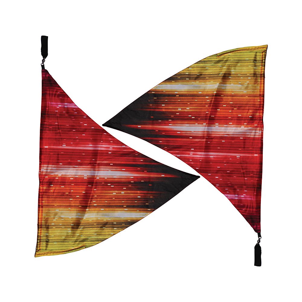 Pair of Designed Dragon Wing Flag Poi with Carry Bag