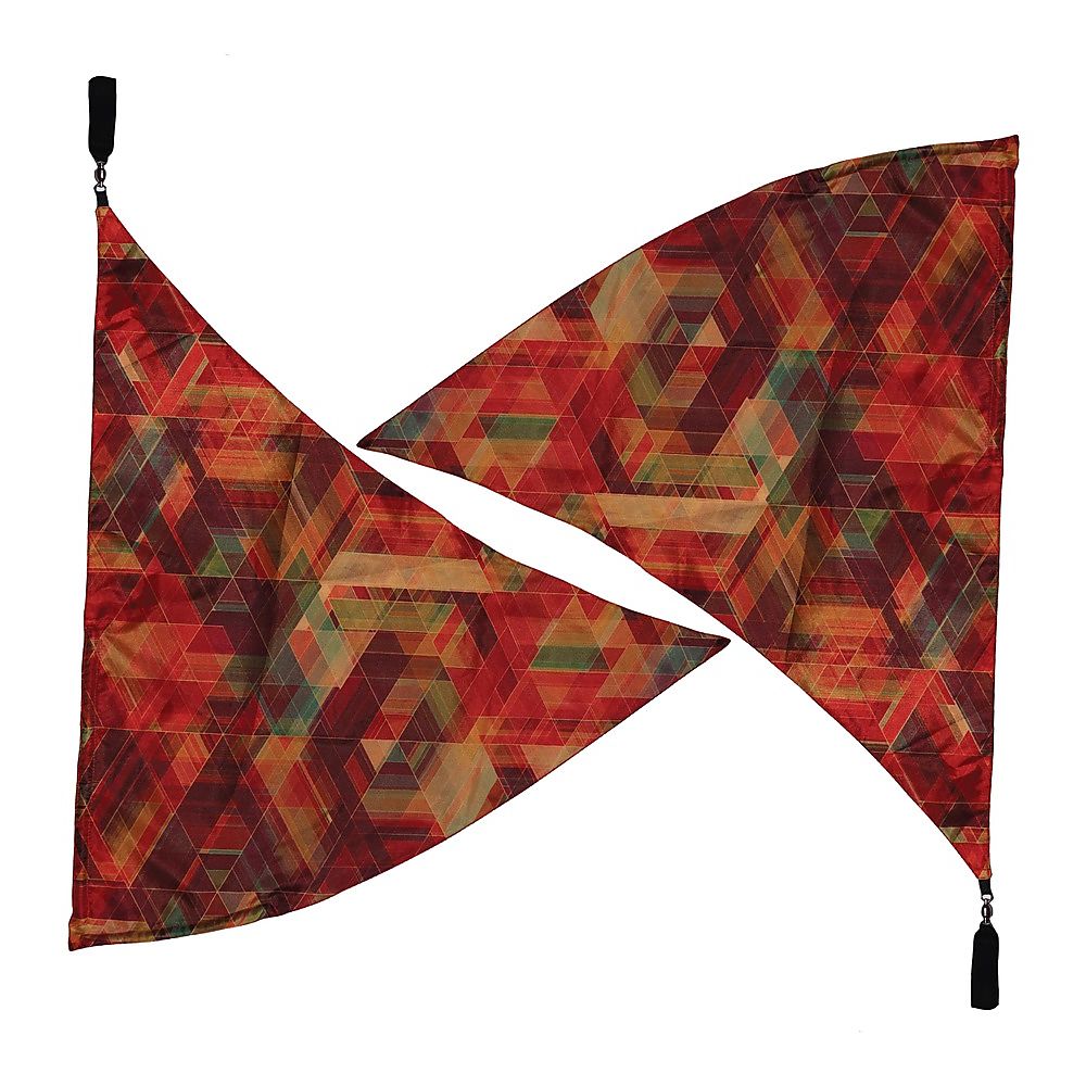 Pair of Designed Dragon Wing Flag Poi with Carry Bag