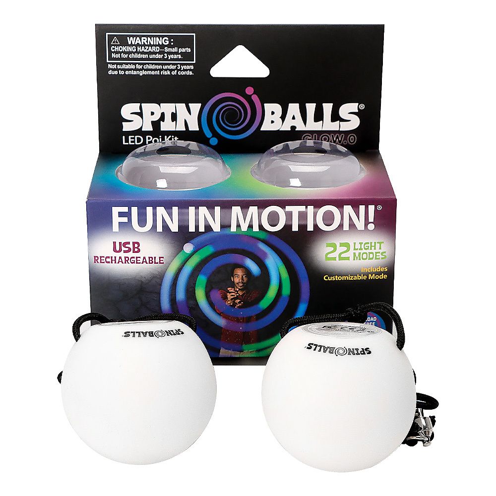 Pair of Spin Balls Glow Poi