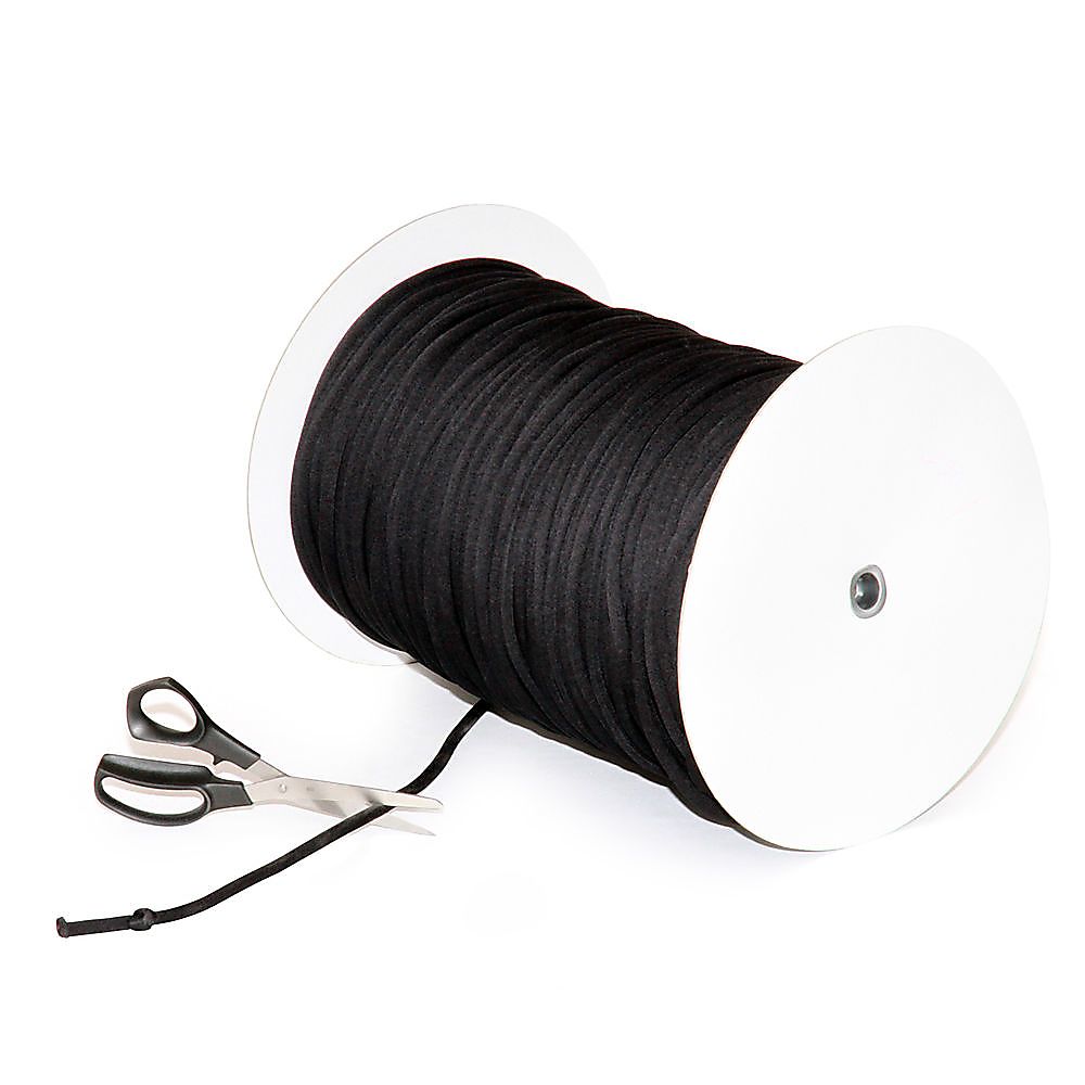 30m Length of 7mm Thick Black Colecord