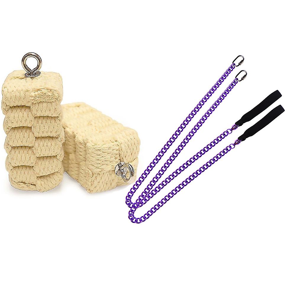 Pair of Pro Extra Large Block Fire Poi