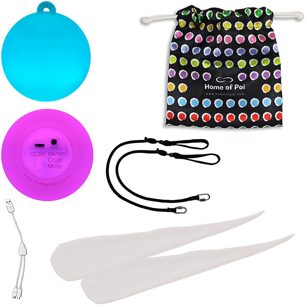 Pair of Pro-Bright LED Poi