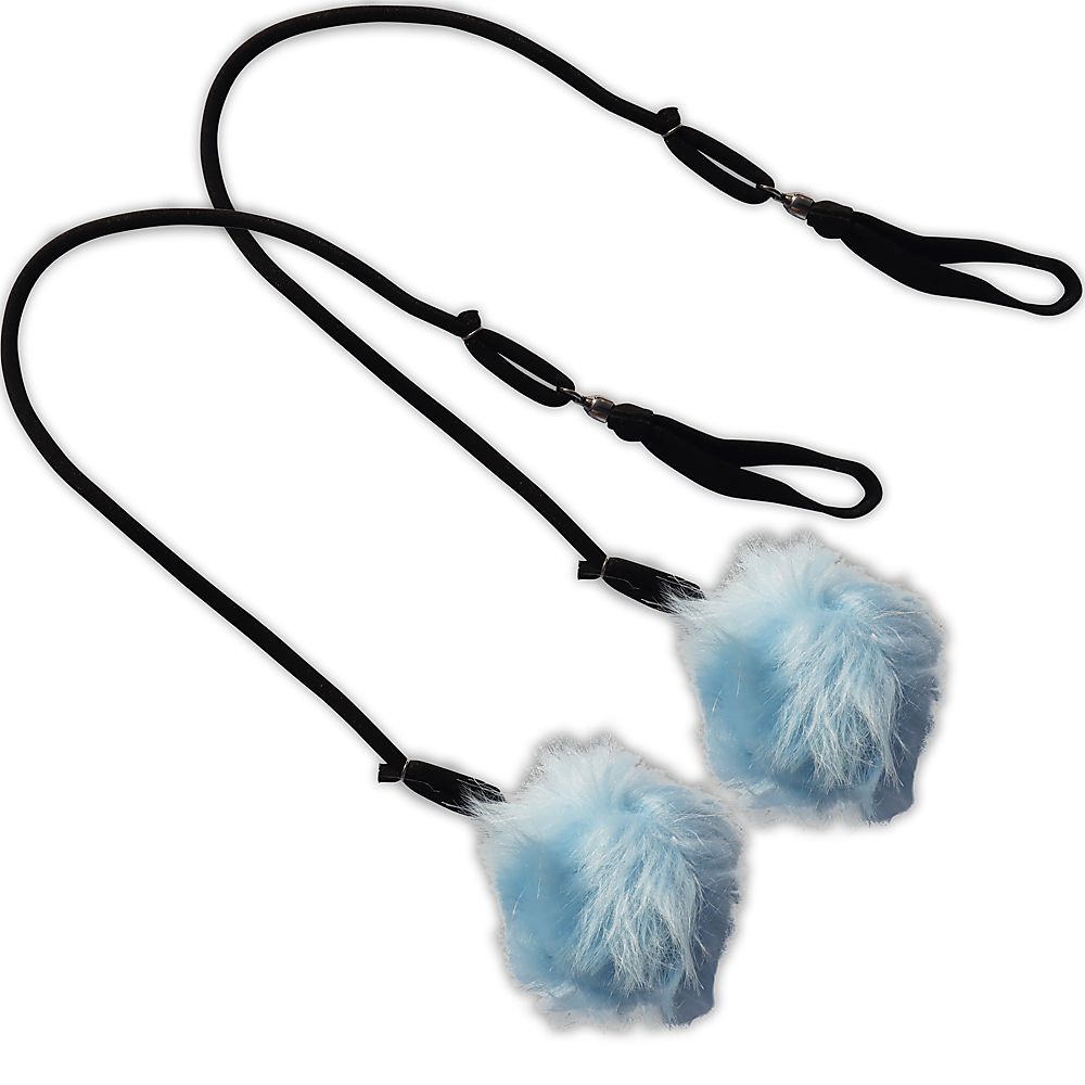 Pair of Fluffy Poi with Pro Strap Cole Cord