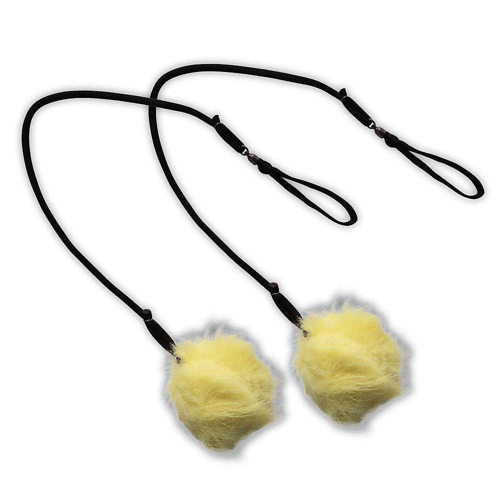 Pair of Fluffy Poi with Pro Strap Cole Cord