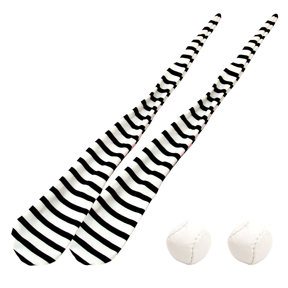Funky Socke Poi Set Pro Spinning Socken+2 Bälle & Tasche Geschweißt 5 Design 