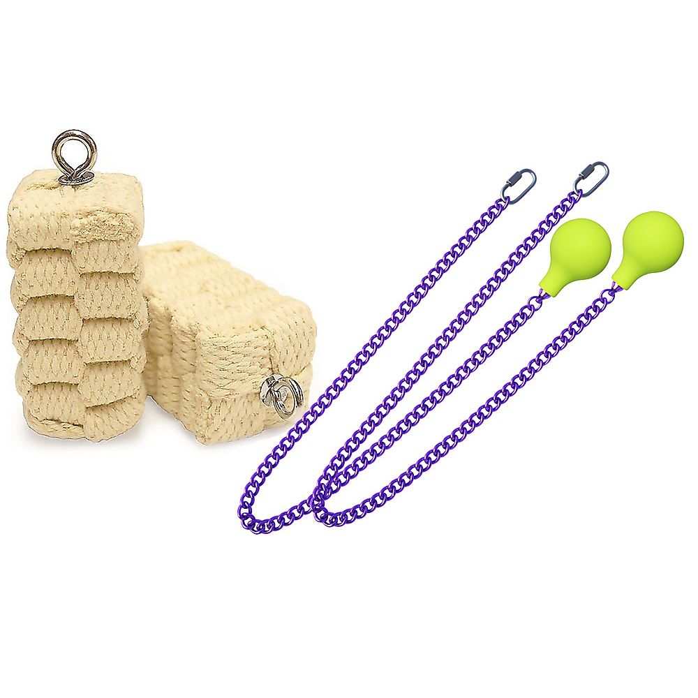 Pair of Pro Extra Large Block Fire Poi