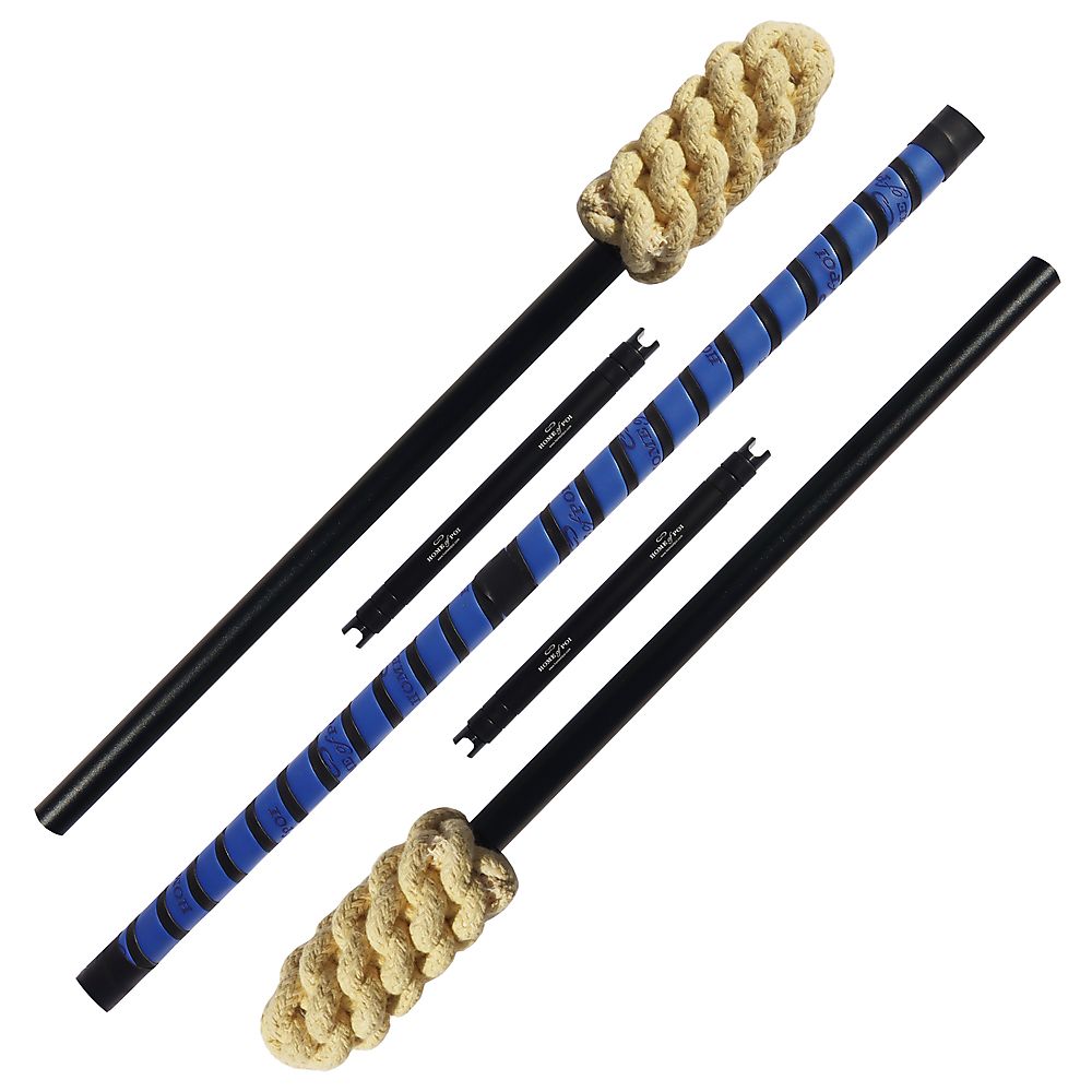 Flow Master - Fire Staff with Isis wicks and leather binding