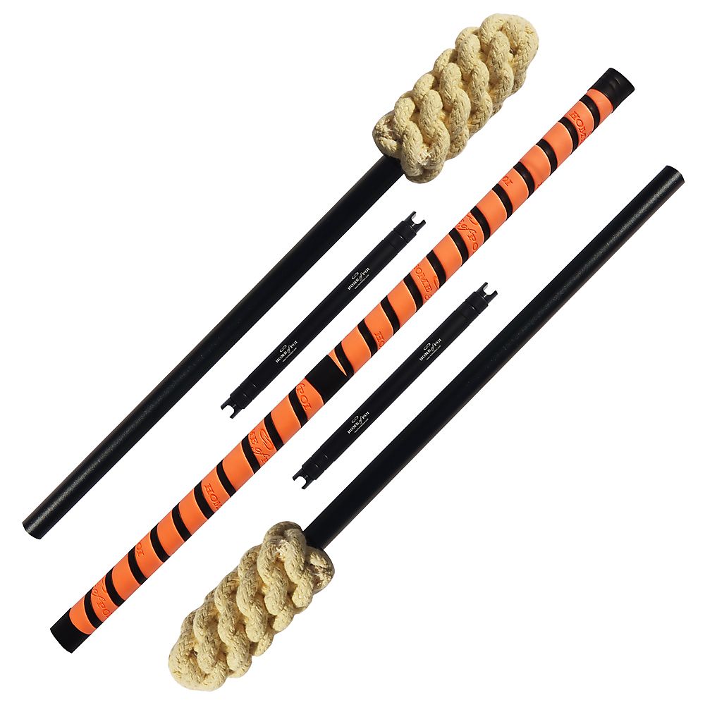 Flow Master - Fire Staff with Isis wicks and leather binding