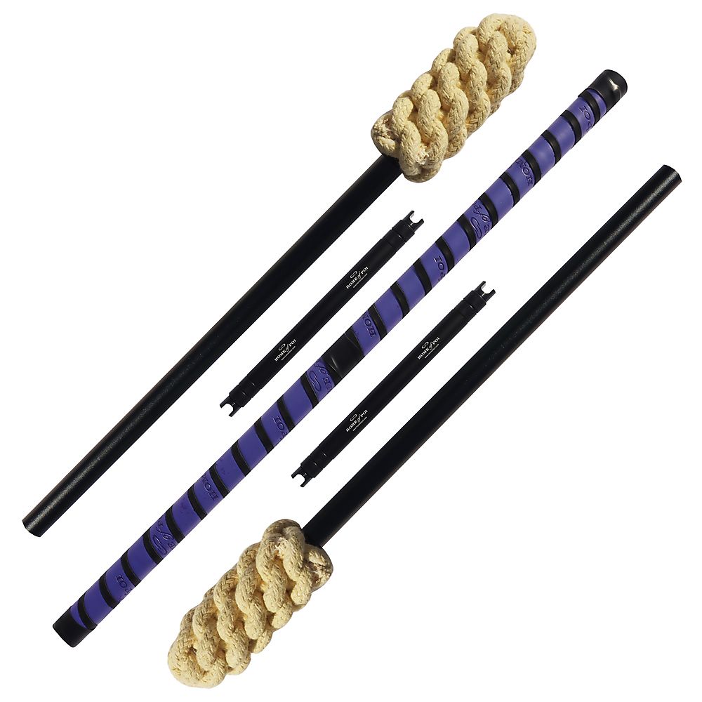 Flow Master - Fire Staff with Isis wicks and leather binding