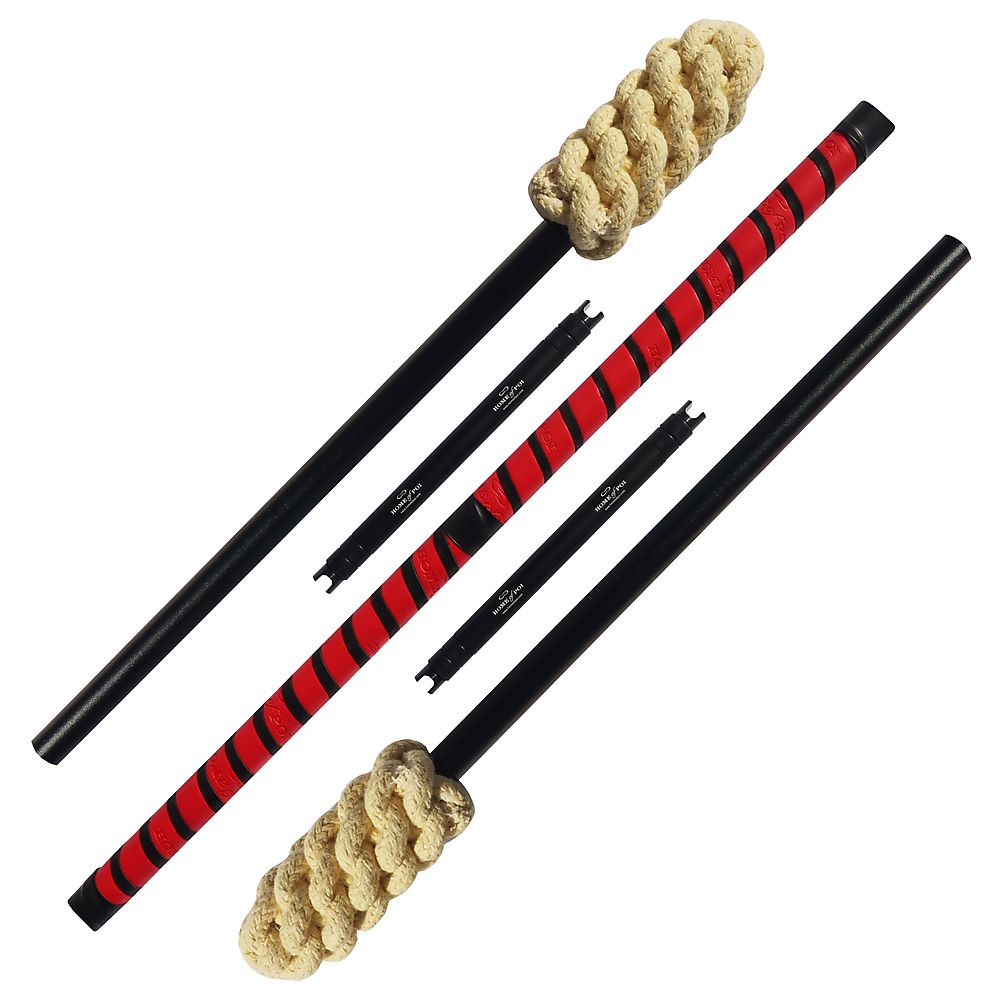 Flow Master - Fire Staff with Isis wicks and leather binding