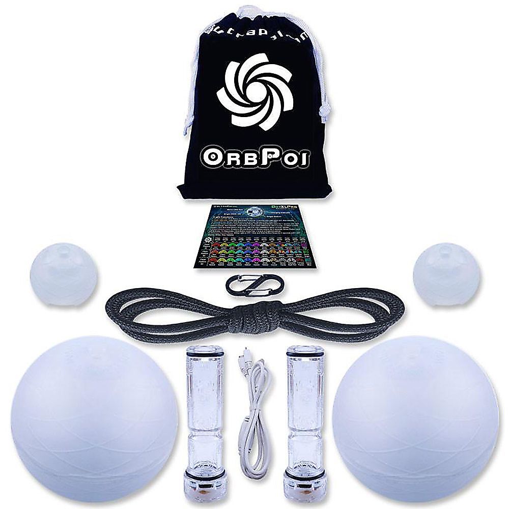 Glow Poi Spinning Set Juggle Dream Multi Function LED Poi Effect 8 Settings 