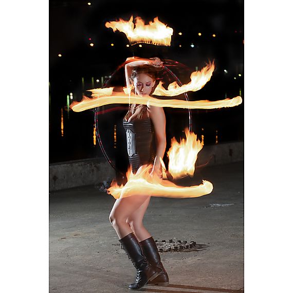 Single Breakdown 3 Wick Fire Hula Hoop