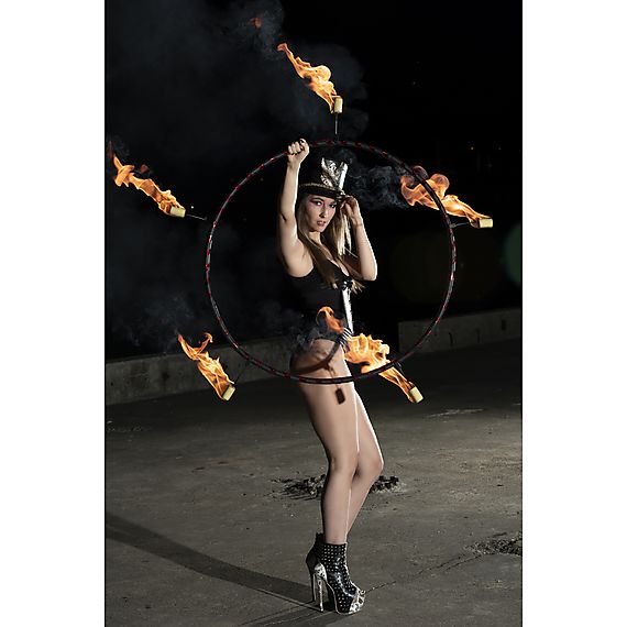 Single Breakdown 3 Wick Fire Hula Hoop