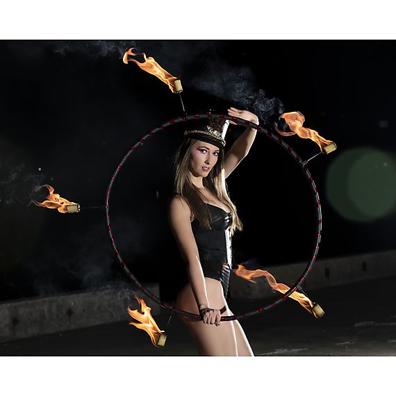 Single Breakdown 3 Wick Fire Hula Hoop